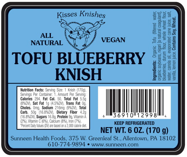 Tofu Blueberry Knish - Sunneen Health Foods