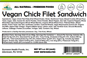 Vegan Chick Filet Sandwich - Sunneen Health Foods