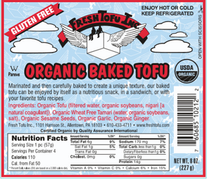 Organic Baked Tofu - Sunneen Health Foods